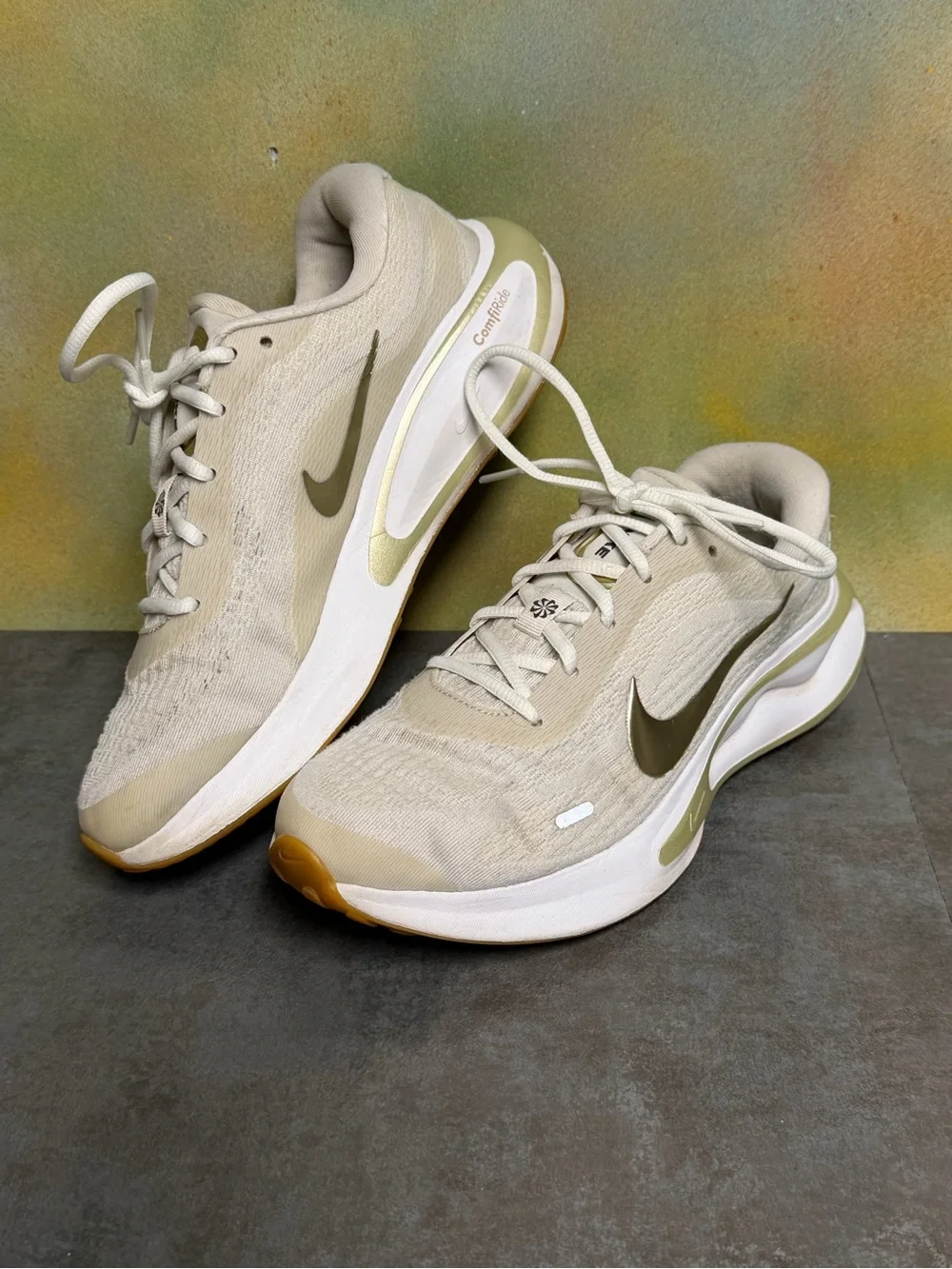 Nike Journey Run Women's Sneakers FJ7765-003 Phantom/Neutral Olive-Sail Size 9.5